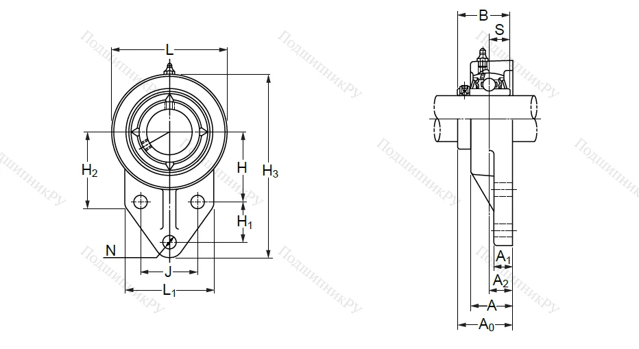 Подшипниковый узел UCFK 203 (UCFH 203) в Махачкале