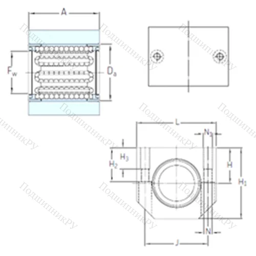 Подшипник шариковый линейный LUHR 40-2LS