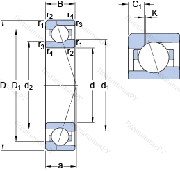 Подшипник 71919 ACE/P 4AH 1
