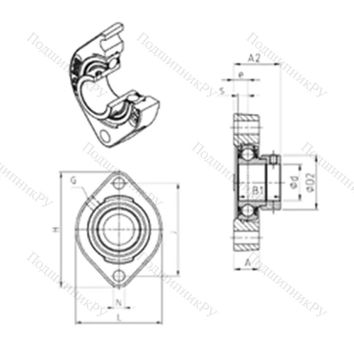 Подшипниковый узел шариковый радиальный ESFD 207