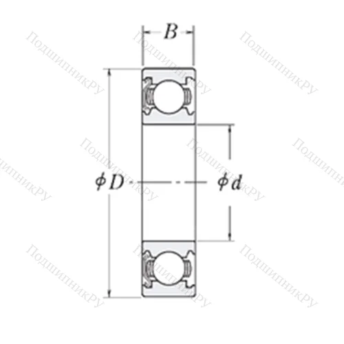 Подшипник шариковый радиальный LJ 1/2-Z