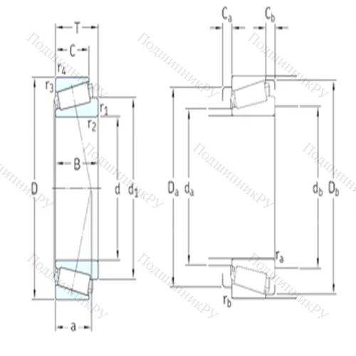 Подшипник роликовый радиально-упорный 1988/1922/Q от производителя  SKF Подшипник роликовый радиально-упорный 1988/1922/Q от производителя  SKF