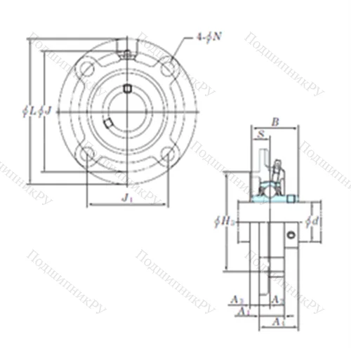 Подшипниковый узел шариковый радиальный UCFC 215-47 от производителя  KOYO