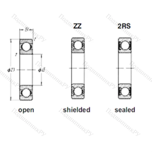 Подшипник шариковый радиальный 618/4ZZ от производителя  CRAFT