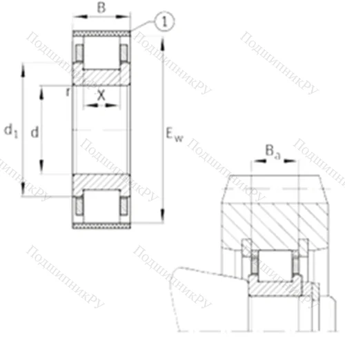 Подшипник роликовый радиальный RN 328-E-MPBX