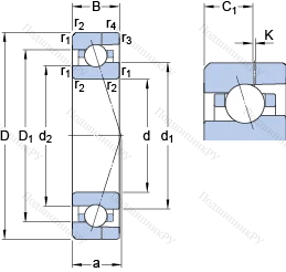Подшипник 7000 CE/HCP 4AH