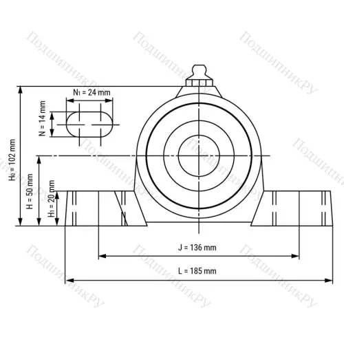 Подшипниковый узел WP-SSBP 208 - Вал: 40 мм от производителя  LPZ Подшипниковый узел WP-SSBP 208 - Вал: 40 мм от производителя  LPZ