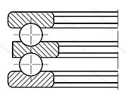 Подшипник  52218 (38218) размер 75x135x62