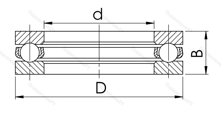 Упорный шариковый подшипник 8110 (51110) в Махачкале