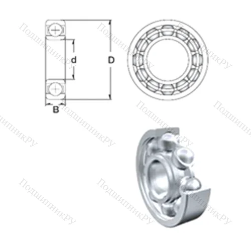 Подшипник шариковый радиальный 6310 от производителя  ZEN Подшипник шариковый радиальный 6310 от производителя  ZEN