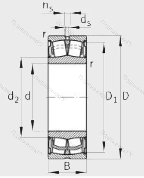 Сферический роликовый подшипник WS 22217 E 1 XL 2RSR (WS 22217 E 1 XL 2RSR)