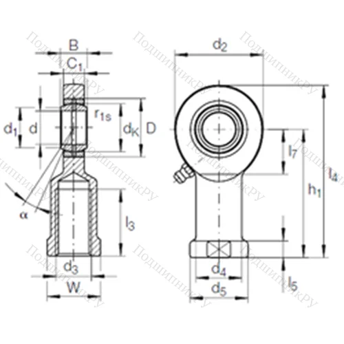 Подшипник скольжения сферический GIR 40 DO-2RS