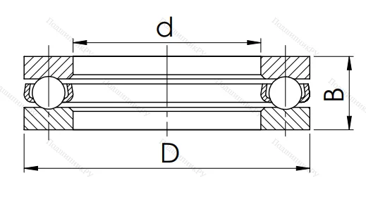 Упорный шариковый подшипник 8117 (51117) в Махачкале
