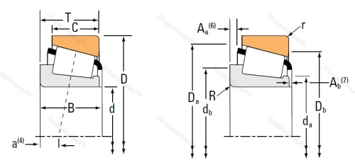 Конический роликовый подшипник 32024 X - 9X 026 от производителя  TIMKEN