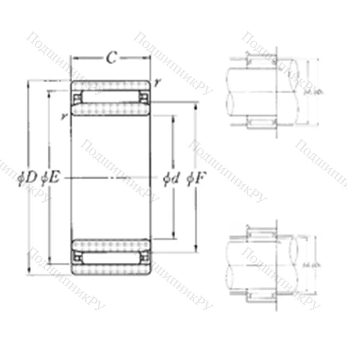 Подшипник игольчатый радиальный NAO-7?20?12