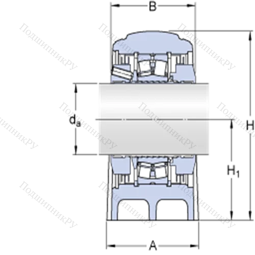 Стационарные роликоподшипниковые узлы ( ConCentra, для метрических валов) SYNT 100 FTS