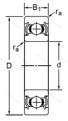 Дюймовый шариковый подшипник RLS 4 2RS (LJ 1/2-2RS) в Махачкале