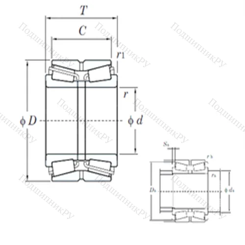 Подшипник роликовый радиально-упорный 46T 32320JR/127 от производителя  KOYO