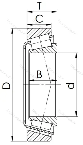Конический роликовый подшипник 7510 (32210)