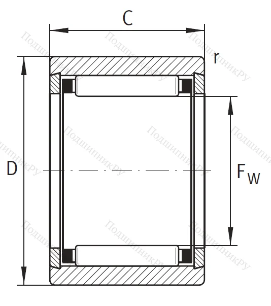 Игольчатый подшипник NK 6/10 TV XL