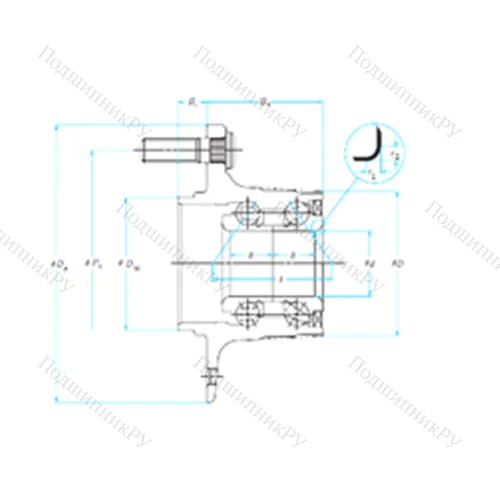 Подшипник шариковый радиально-упорный 27BWK 04D 2a