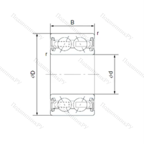 Подшипник шариковый радиально-упорный 32BD 4718DUK