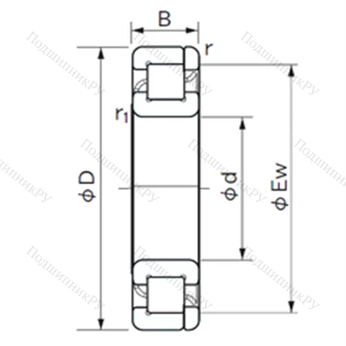 Подшипник роликовый радиальный NP 408