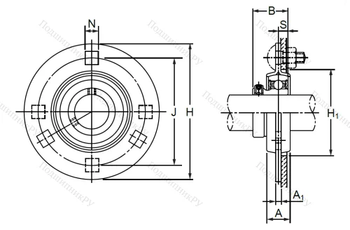 Подшипниковый корпус PF 204 в Махачкале