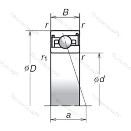 Подшипник шариковый радиально-упорный 40BER 29SV 1V