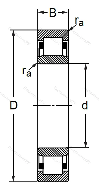 Цилиндрический роликовый подшипник 32409 Л (NU 409 M) в Махачкале
