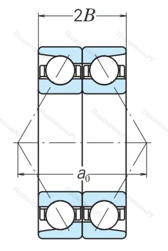 Радиально-упорный шариковый подшипник 6-466322 Л в Махачкале