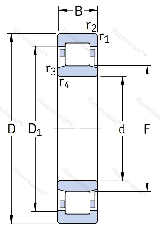 Роликовый цилиндрический подшипник NU 317 ECJ/C 3 от производителя  SKF