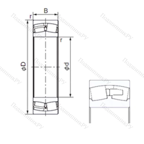 Подшипник роликовый радиальный 23122AX от производителя  NACHI