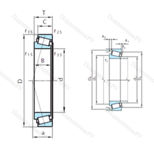 Подшипник роликовый радиально-упорный  610-303-2