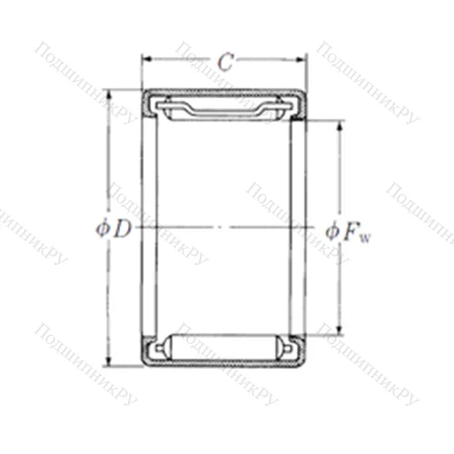 Подшипник игольчатый радиальный FJH-910 от производителя  NSK Подшипник игольчатый радиальный FJH-910 от производителя  NSK