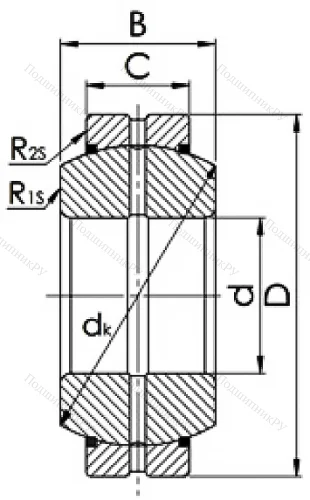 Шарнирный подшипник GE 35 ES 2RS в Махачкале
