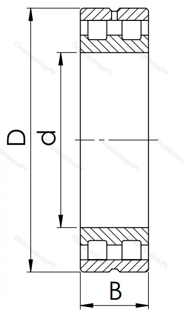 Двухрядный роликовый подшипник 5-3182112 Л (NN 3012 MKP 5) в Махачкале