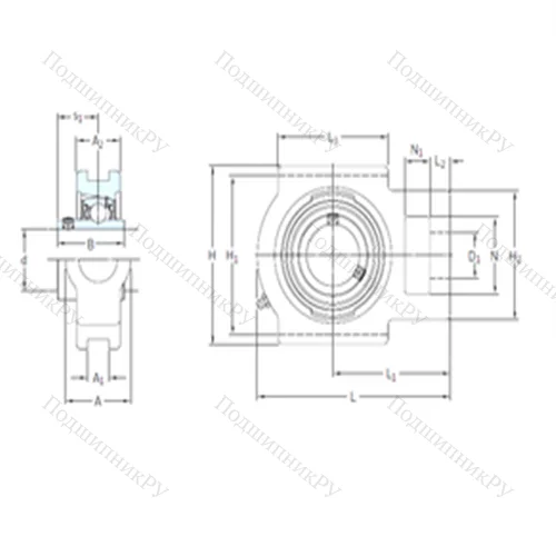 Подшипниковый узел шариковый радиальный