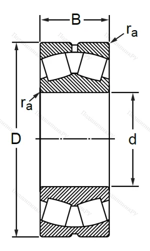 Сферический роликовый подшипник с конической посадкой на вал 1153616 АН (22316 CKW 33) в Махачкале
