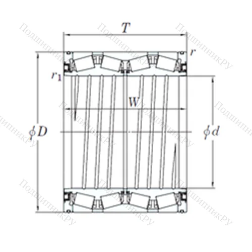 Подшипник роликовый радиально-упорный 47TS 724838A от производителя  KOYO