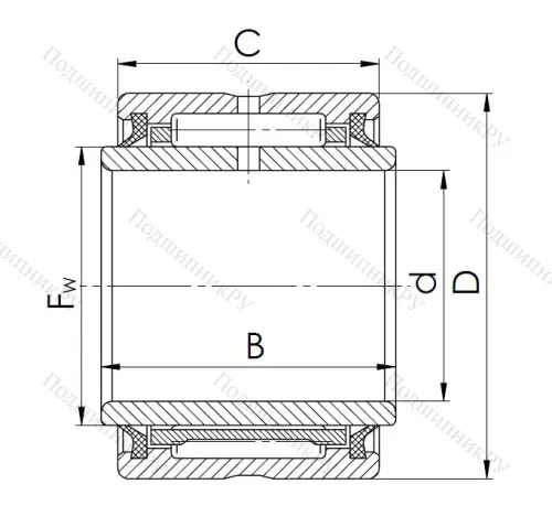 Игольчатый подшипник NA 4912 2RS в Махачкале