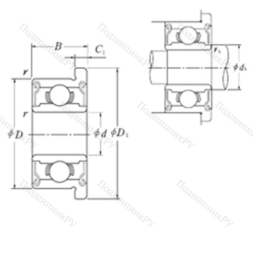 Подшипник шариковый радиальный MF 104ZZ