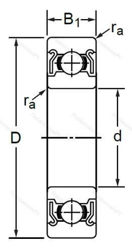 Дюймовый шариковый подшипник RLS 11 ZZ (LJ 1.3/8-2Z) в Махачкале