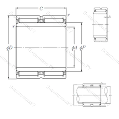 Подшипник игольчатый радиальный NA 6910R