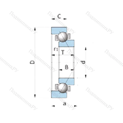 Подшипник шариковый радиально-упорный BA 300-4WSA