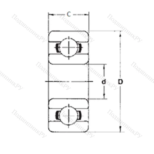 Подшипник шариковый радиальный 77R 3A
