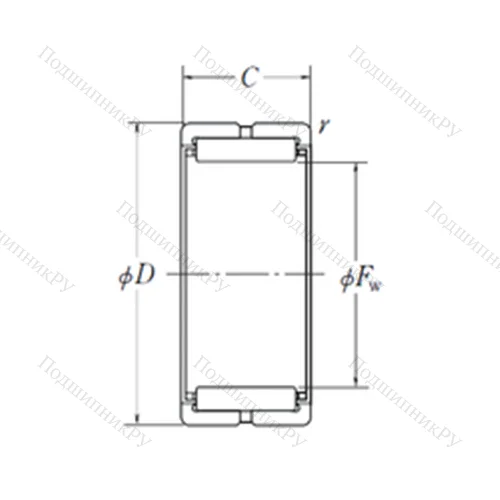 Подшипник игольчатый радиальный RNA 4824 от производителя  NSK Подшипник игольчатый радиальный RNA 4824 от производителя  NSK