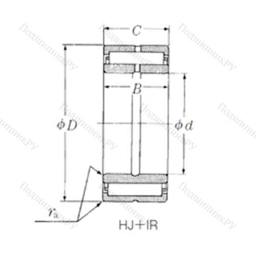 Подшипник игольчатый радиальный HJ-324120 + IR-263220