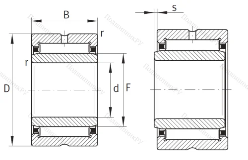 Игольчатый подшипник NA 4910 XL от производителя  INA