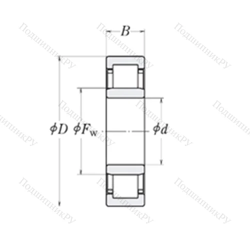 Подшипник роликовый радиальный LLRJ 2.1/4